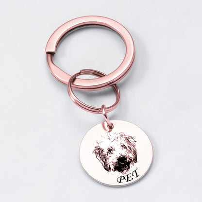 Personalized Pet Face Keychain