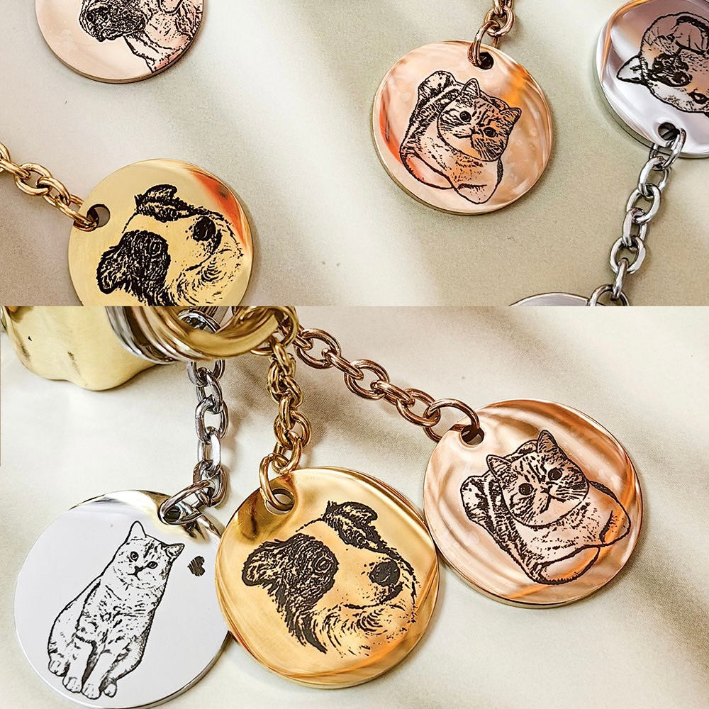 Personalized Pet Face Keychain