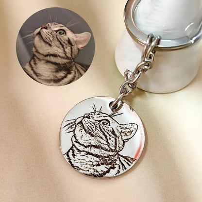 Personalized Pet Face Keychain